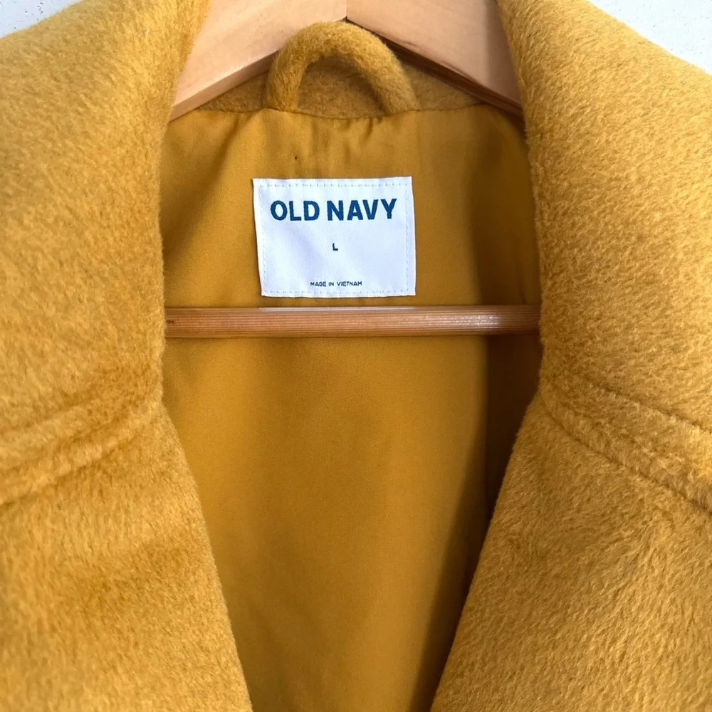 Old Navy Mustard Single-Breasted Trench Peacoat Coat